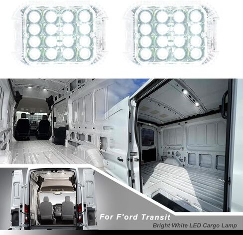 NSLUMO LED Cargo Area Lights for 2014-2024 F'ord Transit 150 250 350 Transit Connect Custom Cargo Van Bright White Rear Load Compartment Lamp OEM Replacement Interior Courtesy Light in Saudi Arabia