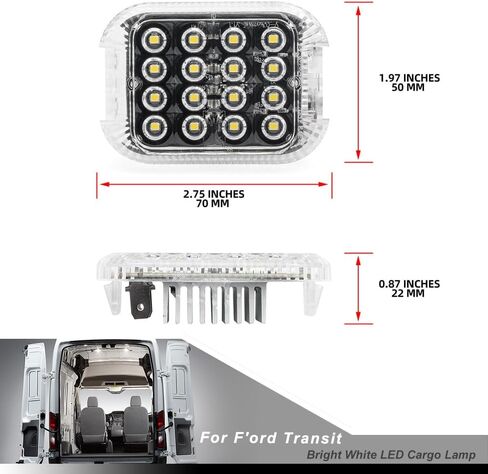 NSLUMO LED Cargo Area Lights for 2014-2024 F'ord Transit 150 250 350 Transit Connect Custom Cargo Van Bright White Rear Load Compartment Lamp OEM Replacement Interior Courtesy Light in Saudi Arabia