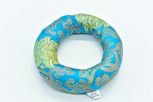 6" Silk Brocade Ring Cushion Pillow for Tibetan and Crystal Singing Bowl~Best for 7"-8" Bowl size (White) in Saudi Arabia