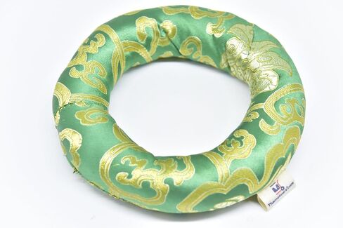 6" Silk Brocade Ring Cushion Pillow for Tibetan and Crystal Singing Bowl~Best for 7"-8" Bowl size (White) in Saudi Arabia