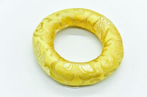 6" Silk Brocade Ring Cushion Pillow for Tibetan and Crystal Singing Bowl~Best for 7"-8" Bowl size (White) in Saudi Arabia