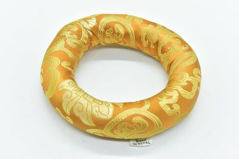 6" Silk Brocade Ring Cushion Pillow for Tibetan and Crystal Singing Bowl~Best for 7"-8" Bowl size (White) in Saudi Arabia