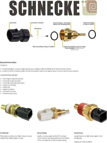 33-26109-AA Engine Coolant Temperature Sensor compatible with Impala Malibu Suburban LeSabre Century Camaro Blazer DeVille Corvette Regal GS Bonneville Caprice Jimmy Firebird C70 GTO G20 C30 in Saudi Arabia