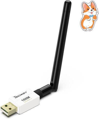 Long Range Bluetooth Adapter for Desktop PC,Techkey 5.3+EDR V27 USB Bluetooth Adapter,Class 1 Wireless Bluetooth Dongle Bluetooth Receiver Support Windows11/10/8.1-Light Milk White in Saudi Arabia
