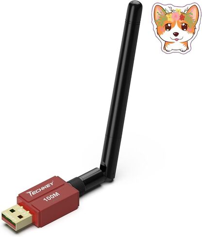 Long Range Bluetooth Adapter for Desktop PC,Techkey 5.3+EDR V19 USB Bluetooth Adapter,Class 1 Wireless Bluetooth Dongle Bluetooth Receiver Support Windows11/10/8.1-Hot Magenta in Saudi Arabia