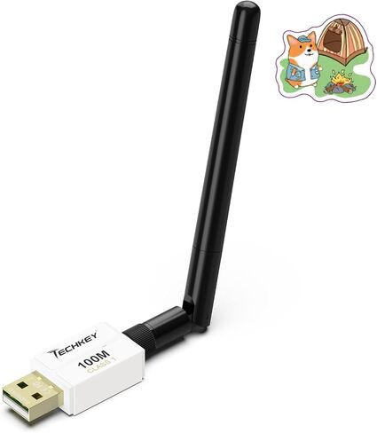 محول بلوتوث طويل المدى لأجهزة الكمبيوتر المكتبية، Techkey 5.3+EDR V2 USB محول بلوتوث، فئة 1 دونجل بلوتوث لاسلكي يدعم Windows11/10/8.1-Opaline in Saudi Arabia