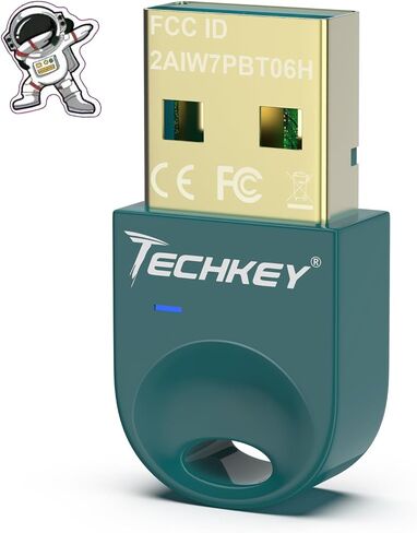 محول بلوتوث USB 5.3 لأجهزة الكمبيوتر المكتبية، قم بتوصيل وتشغيل جهاز استقبال وجهاز إرسال بلوتوث صغير V19 EDR Dongle لأجهزة الكمبيوتر المحمول بلوتوث Windows 11/10/8.1-Avocado in Saudi Arabia