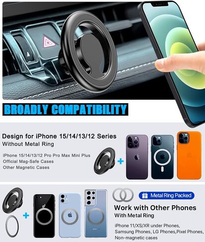 Phone Mount for Mag-Safe, Car Stand Holder, Only for (Toyota RAV4 2019 to 2024 Premium XLE, Adventure, TRD Off-Road, Limited, Hybrid XSE), Must with Adjustment Wheel, Otherwise Not Fit in Saudi Arabia