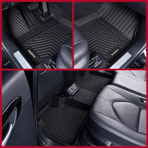 سجادات أرضية لسيارة Nissan Frontier Crew Cab لعام 2022 2023 2024 - تناسب جميع الأحوال الجوية حسب الطلب لبطانات أرضية نيسان فرونتير للصف الأمامي والخلفي وإكسسوارات داخلية مقاومة للماء in Kuwait