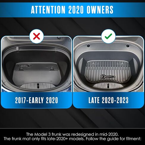 Houseables Tesla Model 3 Floor Mats, All Weather Liners, 6 Piece Set, TPE Mat for Front, Rear, Frunk, Trunk, Cargo Well, Fits 2023, 2022, 2021, Late 2020, All-Weather Covers, Interior Accessories in Saudi Arabia