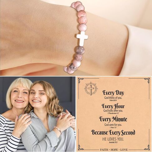 Christian Gifts for Women, Cross Bracelet for Women 2024 Graduation Gifts for Her Girls College, Religious Bracelet Gifts for Mom, Grandma, Daughter, Granddaughter, Teen Girls, Faith Jewelry for Friends in Saudi Arabia