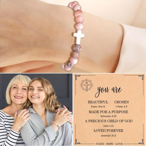 Christian Gifts for Women, Cross Bracelet for Women 2024 Graduation Gifts for Her Girls College, Religious Bracelet Gifts for Mom, Grandma, Daughter, Granddaughter, Teen Girls, Faith Jewelry for Friends in Saudi Arabia