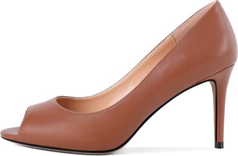 YODEKS Women's Peep Toe Stilettos High Heel Pumps Classic Party Wedding Office Dress Open Toe Stiletto in Kuwait