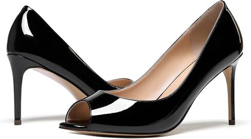 YODEKS Women's Peep Toe Stilettos High Heel Pumps Classic Party Wedding Office Dress Open Toe Stiletto in Kuwait