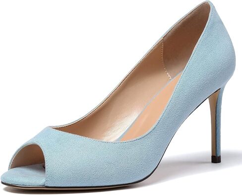 YODEKS Women's Peep Toe Stilettos High Heel Pumps Classic Party Wedding Office Dress Open Toe Stiletto in Kuwait
