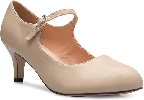 Olivia K Womens Classic Low Mid Heels Mary Jane Pumps - Adorable Round Toe Vintage Retro Shoes in Saudi Arabia