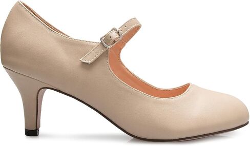 Olivia K Womens Classic Low Mid Heels Mary Jane Pumps - Adorable Round Toe Vintage Retro Shoes in Saudi Arabia