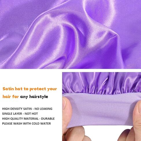 قبعة نوم من دانمي كيدز من الساتان للفتيات الصغيرات، شعر مجعد قابل للتعديل، قبعة من الساتان الحريري للأطفال in Kuwait