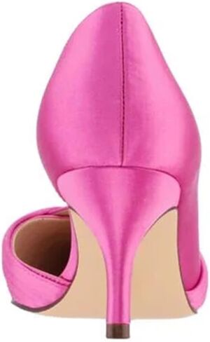 FSJ Women Low Kitten Heels Pointed Toe Slip on Pumps D'Orsay Pleated Satin Evening Party Dress Office Shoes Size 4-15 US in Saudi Arabia