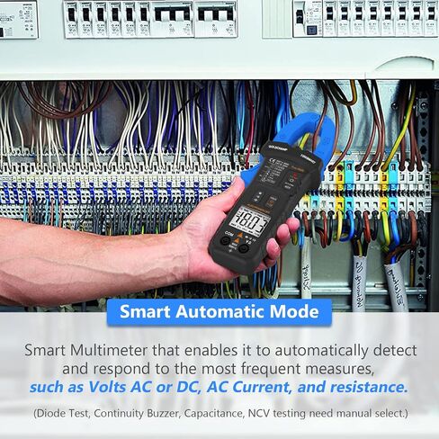 Digital Clamp Meter with APP Bluetooth, 4nF~40mF Capacitance Meter, 400uA/4000uA DC Current, True RMS AC Clamp Meter, 400Ω~40MΩ Resistance Meter, NCV Function and Continuity Buzzer-GC-7200CAPP in Saudi Arabia