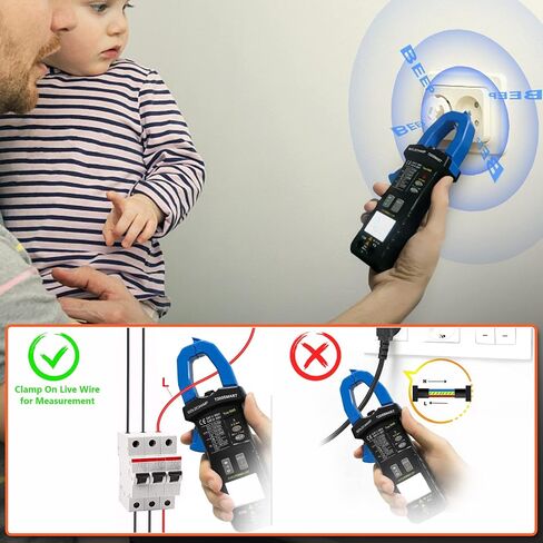 Digital Clamp Meter with APP Bluetooth, 4nF~40mF Capacitance Meter, 400uA/4000uA DC Current, True RMS AC Clamp Meter, 400Ω~40MΩ Resistance Meter, NCV Function and Continuity Buzzer-GC-7200CAPP in Saudi Arabia