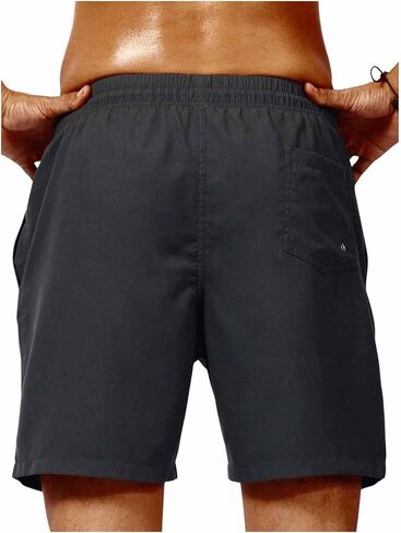 SweatyRocks Men's Drawstring Waist Swim Trunks Solid Bathing Suits Shorts with Pockets in Saudi Arabia