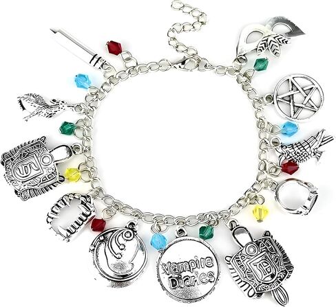 أساور Blingsoul على شكل قرص للفتيات - يوميات بضائع مصاصي الدماء سوار فضي مجوهرات هدية للنساء in Kuwait