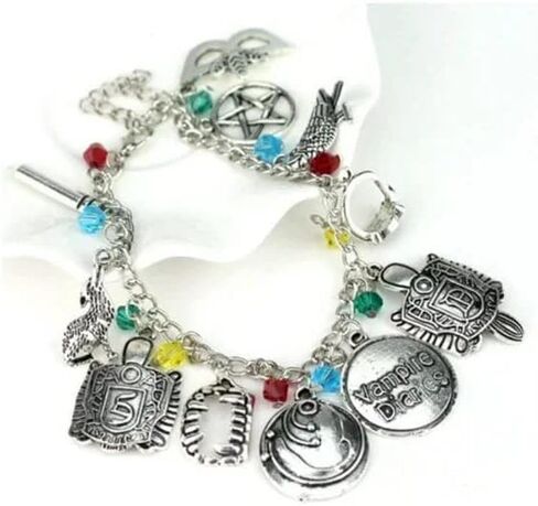 أساور Blingsoul على شكل قرص للفتيات - يوميات بضائع مصاصي الدماء سوار فضي مجوهرات هدية للنساء in Kuwait