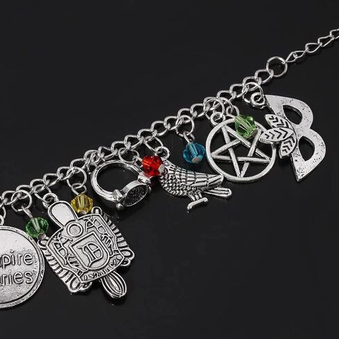 أساور Blingsoul على شكل قرص للفتيات - يوميات بضائع مصاصي الدماء سوار فضي مجوهرات هدية للنساء in Kuwait