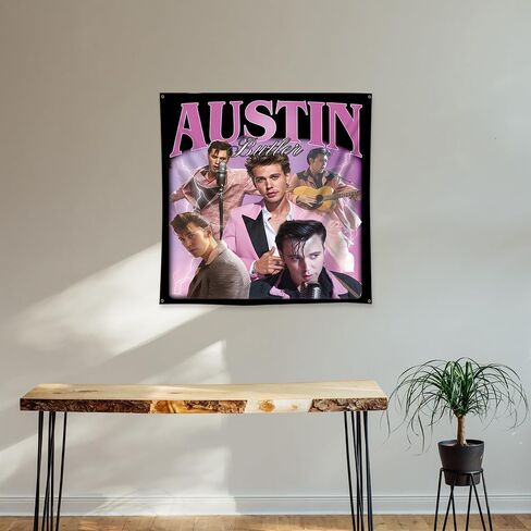 لافتة مور أوستن المزخرفة بتلر لألبوم الموسيقى للتعليق على الحائط (3x3أقدام، لون زاهٍ، بوليستر) لكهف الرجل، المسكن، احتياجات الهدايا in Kuwait