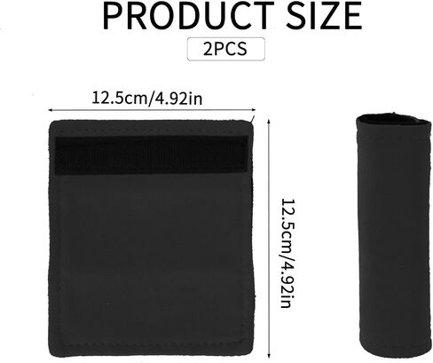 2 Pcs Door Handle Covers for Car Inside Door Handle Protector Car Grab Handle Cover Luggage Handle Wraps for Suitcase Auto Front Rear Inner Door Pull Door Handle Car Grip Gloves Car Accessories Black in Saudi Arabia