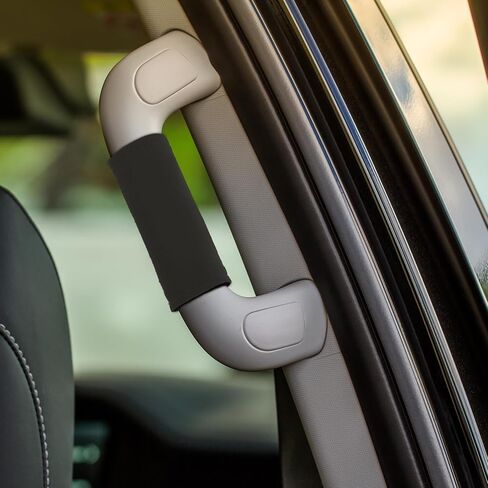 2 Pcs Door Handle Covers for Car Inside Door Handle Protector Car Grab Handle Cover Luggage Handle Wraps for Suitcase Auto Front Rear Inner Door Pull Door Handle Car Grip Gloves Car Accessories Black in Saudi Arabia