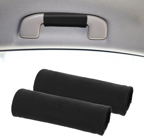 2 Pcs Door Handle Covers for Car Inside Door Handle Protector Car Grab Handle Cover Luggage Handle Wraps for Suitcase Auto Front Rear Inner Door Pull Door Handle Car Grip Gloves Car Accessories Black in Saudi Arabia