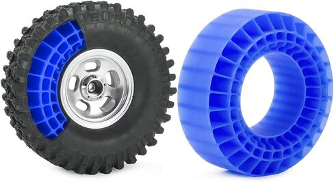 Silicone Rubber Tires Foam Inserts for 1/10 RC Crawler Fit 1.9 inch 114-120mm Wheel Tires (4pcs Blue) in Saudi Arabia