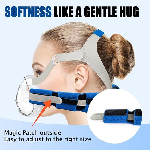 Neck Pad for Headgear Straps, Mask Strap Padded Accessories, Neck Cushion, Headgear Comfort Cover for Full Face Prevent Strap Marks on Your Skin Works with Most Generic Headgears in Saudi Arabia