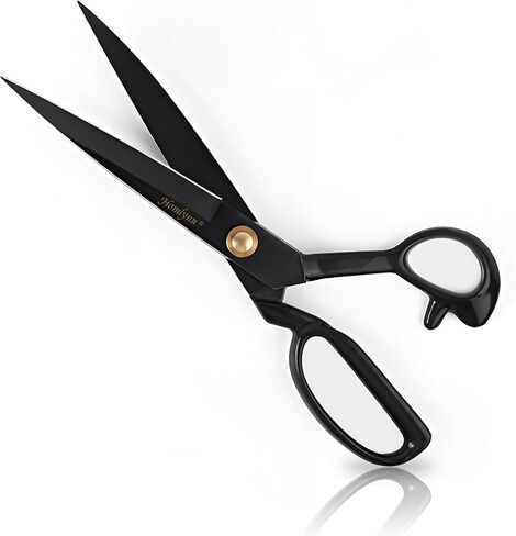 Sewing Scissors - 9/10 Inch Dressmaking Fabric Scissors Tailor's Dressmaker Shears for Cutting Fabric (Black) (10 inch) in Saudi Arabia