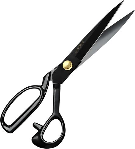Sewing Scissors - 9/10 Inch Dressmaking Fabric Scissors Tailor's Dressmaker Shears for Cutting Fabric (Black) (10 inch) in Saudi Arabia