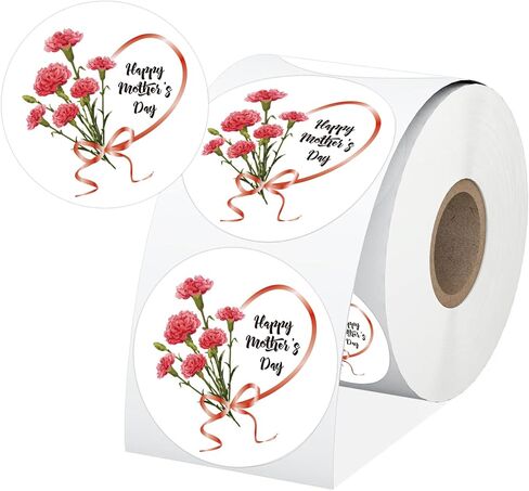 Happy Mother's Day Stickers 2 inch Pink Heart Shaped Best Mom Ever Gift Tags Mothers Day Presents Labels for Envelope Seals,Card,Boxes,Flower,Party Favor Decoration 500pcs in Saudi Arabia