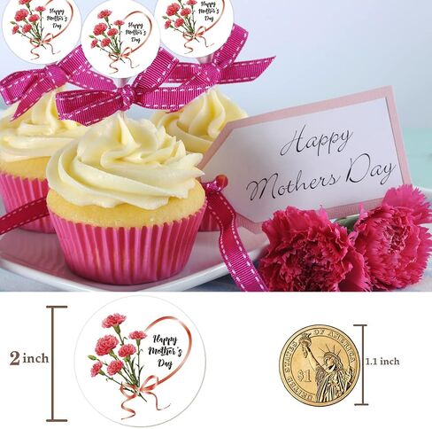 Happy Mother's Day Stickers 2 inch Pink Heart Shaped Best Mom Ever Gift Tags Mothers Day Presents Labels for Envelope Seals,Card,Boxes,Flower,Party Favor Decoration 500pcs in Saudi Arabia