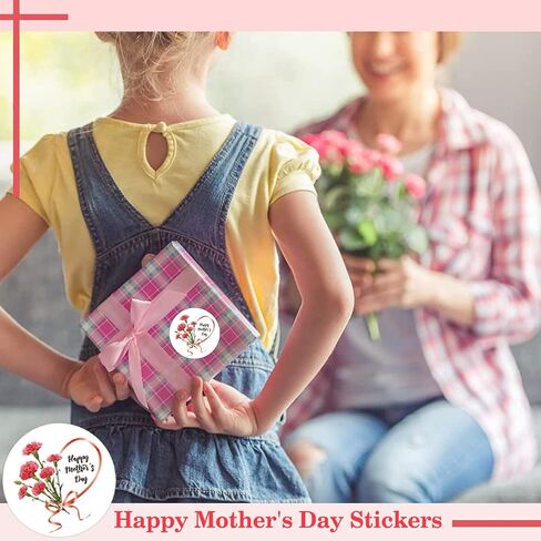 Happy Mother's Day Stickers 2 inch Pink Heart Shaped Best Mom Ever Gift Tags Mothers Day Presents Labels for Envelope Seals,Card,Boxes,Flower,Party Favor Decoration 500pcs in Saudi Arabia