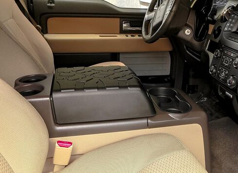 Boomerang® Tire Tread Armpad™ for Ford F150 XL & XLT (2009-2014) - 40/20/40 Split Bench Seat Version - Center Console Armrest Cover in Saudi Arabia