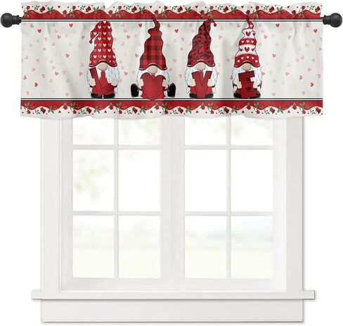 Lemon Valance Curtain for Kitchen Windows Welcome Summer Fresh Lemon Leaf Daisy Black Buffalo Check Plaid Elegant Bathroom Window Curtain Valance Rod Pocket for Bedroom Living Room, 1 Panel in Saudi Arabia