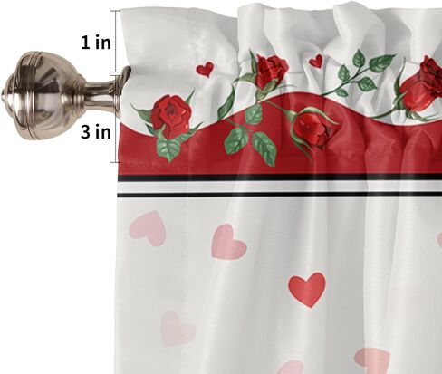 Lemon Valance Curtain for Kitchen Windows Welcome Summer Fresh Lemon Leaf Daisy Black Buffalo Check Plaid Elegant Bathroom Window Curtain Valance Rod Pocket for Bedroom Living Room, 1 Panel in Saudi Arabia