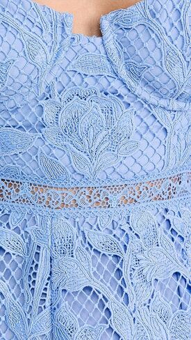 Self Portrait Women's Blue Lace Midi Dress in Kuwait