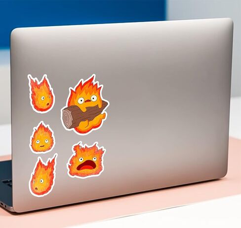 ملصق فينيل WSQ Calcifer عالي الجودة من الفينيل متعدد الألوان لسيارة مصد السيارة والشاحنة وسيارات الدفع الرباعي ونافذة جدار القارب وأكواب الكمبيوتر المحمول أو أي سطح أملس مقاس 5 بوصات in Saudi Arabia
