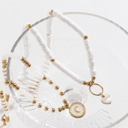 بوكا شل قلادة للرجال صدف المختنق قلادة للنساء الطبقات الملونة مطرز قلادة شل نجم البحر قلادة قلادة الصيف الشاطئ سيرفر القلائد هدايا للنساء الرجال in Kuwait