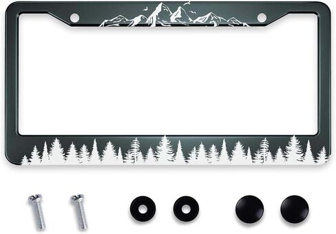 Smooffly Personalized License Plate Frame Stainless Steel Blessed License Plate Cover Accessory Decorative 2 Holes and Screws Fits US Standard License Plates Size: 12.2 x 6.3 Inches for Men Women in Saudi Arabia