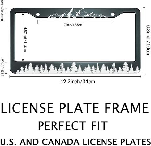 Smooffly Personalized License Plate Frame Stainless Steel Blessed License Plate Cover Accessory Decorative 2 Holes and Screws Fits US Standard License Plates Size: 12.2 x 6.3 Inches for Men Women in Saudi Arabia