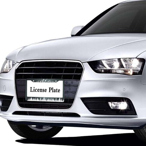 Smooffly Personalized License Plate Frame Stainless Steel Blessed License Plate Cover Accessory Decorative 2 Holes and Screws Fits US Standard License Plates Size: 12.2 x 6.3 Inches for Men Women in Saudi Arabia