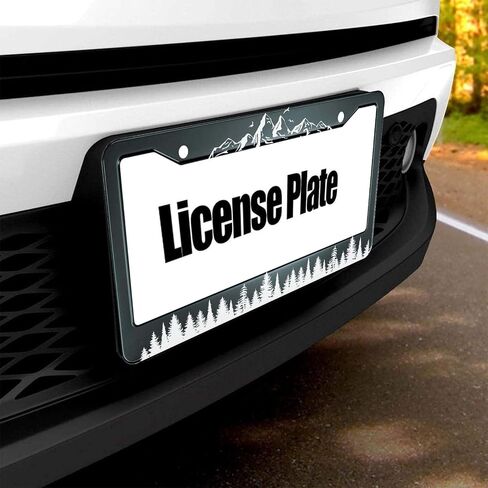 Smooffly Personalized License Plate Frame Stainless Steel Blessed License Plate Cover Accessory Decorative 2 Holes and Screws Fits US Standard License Plates Size: 12.2 x 6.3 Inches for Men Women in Saudi Arabia